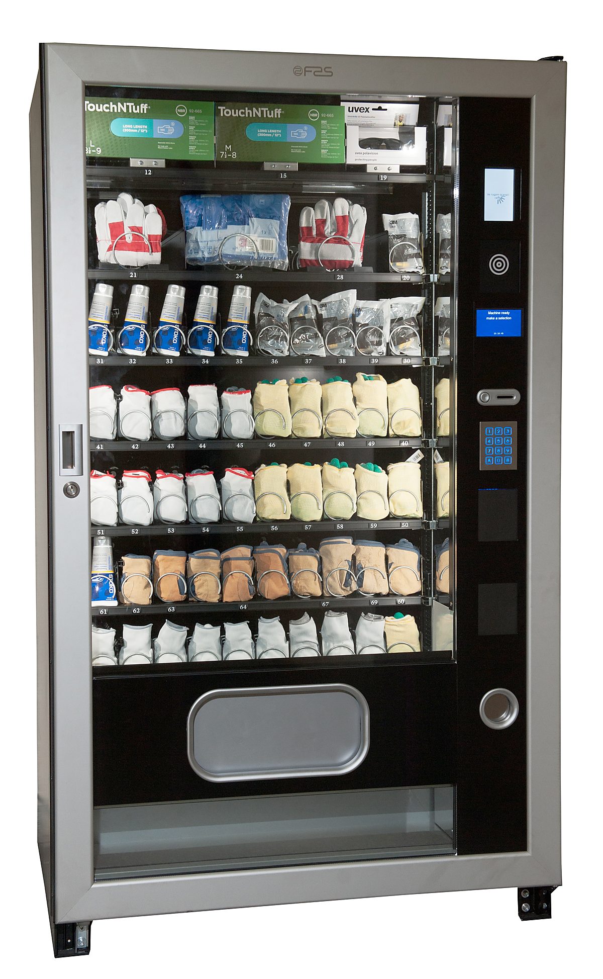 Automat OptiVEND cu spirale — capacitate până la 1200 produse PPE și consumabile